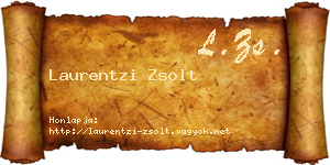 Laurentzi Zsolt névjegykártya
